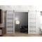 Sartodoors Sturdy Dbl Barn Door 48 x 80in, Light Grey Oak W/ Frosted Glass, SS 13FT Rail Hangers Heavy Set QUADRO4445DB-S-OAK-48 - alternate 5